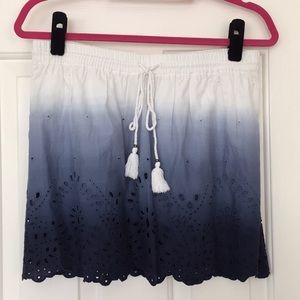 Express Ombré Eyelet Skirt